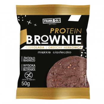 Frank&Oli | Bezglutenowe miękkie ciasteczko Brownie proteinowe 50g