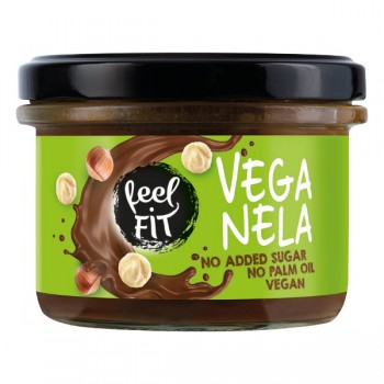 Feel FIT | Krem wegański z orzechami laskowymi i kakao bez cukru Veganela 200g