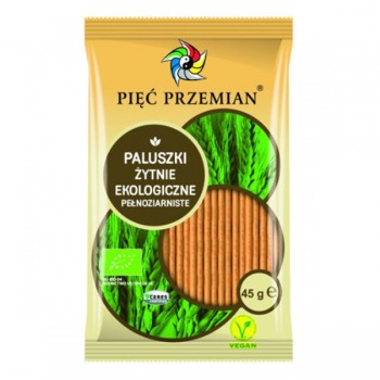 Pięć Przemian | Paluszki żytnie pełnoziarniste BIO 45g