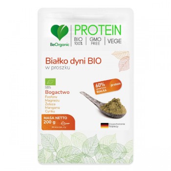 Be Organic | Białko dyni w proszku bezglutenowe BIO 200g