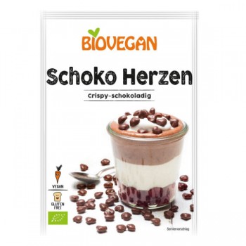 Biovegan | Posypka dekoracyjna czekoladowe serca bezglutenowa BIO 35g