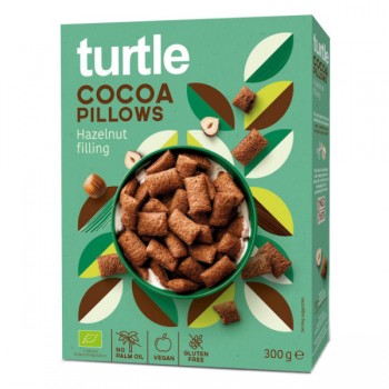 Turtle | Poduszki ryżowe z nadzieniem orzechowo - kakaowym bezglutenowe BIO 300g