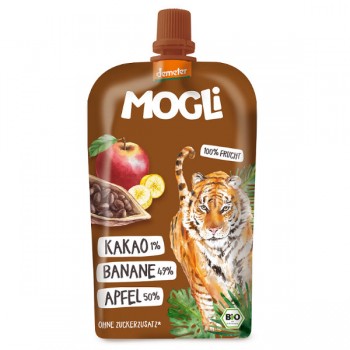 Mogli | Przecier owocowy jabłko - banan - kakao bez dodatku cukrów demeter BIO 120g