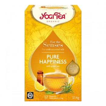 Yogi Tea | Herbatka dla zmysłów szczęście z zieloną herbatą i olejkami eterycznymi BIO (17x 2,2g) 37,4g