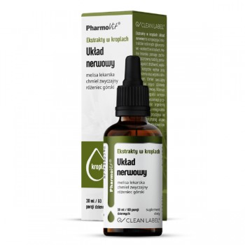 PharmoVit | Ekstrakty w kroplach na układ nerwowy bezglutenowe 30ml