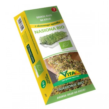Vita Line | Nasiona brokułu raab BIO na kiełki 10g z kiełkownicą
