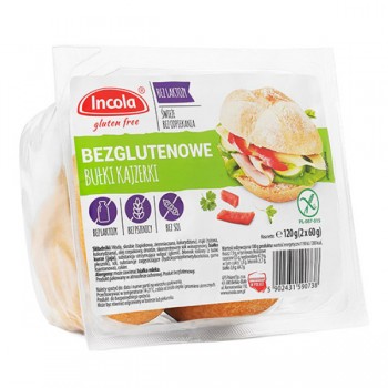 Incola | Bułka kajzerka bezglutenowa i bez laktozy 2 x 60g