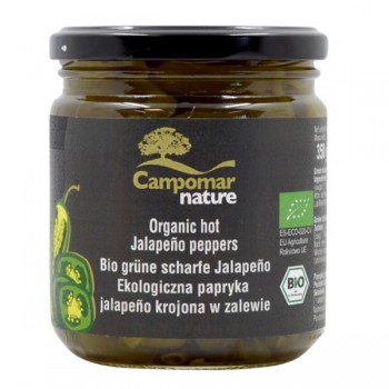 Campomar Nature | Papryka jalapeno zielona krojona w zalewie BIO 350g (130g)