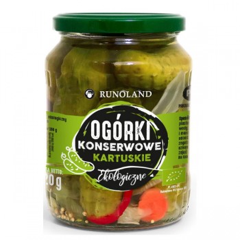 Runoland | Ogórki konserwowe kartuskie BIO 670g (360g)