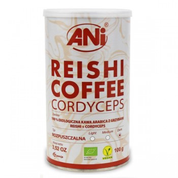 ANI | Kawa rozpuszczalna arabica z grzybami reishi + cordyceps BIO 100g