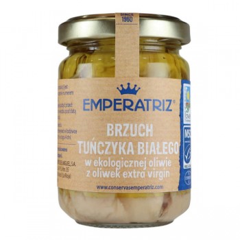Emperatriz | Tuńczyk biały msc filety brzuszne (ventresca) w BIO oliwie z oliwek extra virgin 145g (95g)