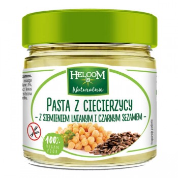 Helcom | Pasta z ciecierzycy z siemieniem i sezamem bezglutenowa 190g