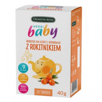 Premium Rosa | Herbatka dla dzieci i niemowląt z Rokitnikiem 20 torebek