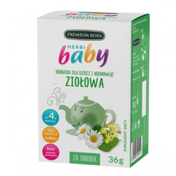 Premium Rosa | Herbatka dla dzieci i niemowląt Ziołowa 20 torebek