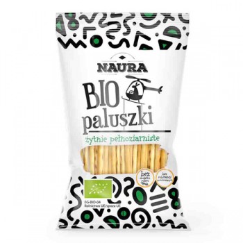 Naura | Paluszki żytnie pełnoziarniste BIO 45g