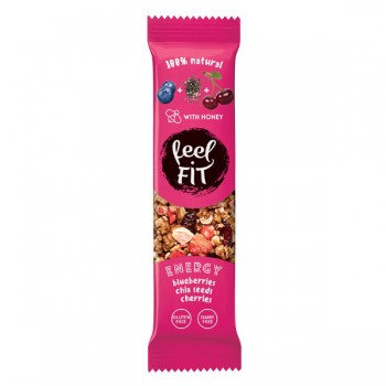 Feel FIT | Baton z borówką, nasionami chia i wiśniami 35g
