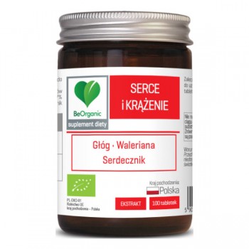 Be Organic | Tabletki wspomagające serce i krążenie BIO 100szt 500mg