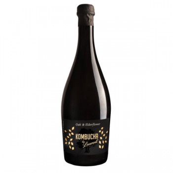 Kombucha by Laurent | Kombucha szampańska na płatkach dębu o smaku kwiatów czarnego bzu BIO 750ml