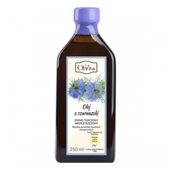 OlVita | Olej z czarnuszki tłoczony na zimno nieoczyszczony 250ml