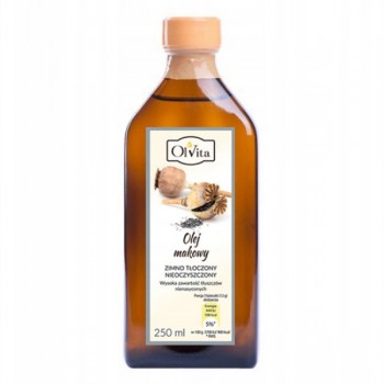 OlVita | Olej makowy tłoczony na zimno nieoczyszczony 250ml
