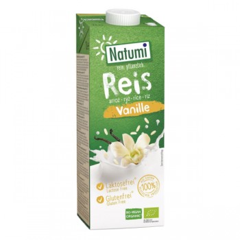 Natumi | Napój ryżowo - waniliowy bez dodatku cukrów bezglutenowy BIO1L