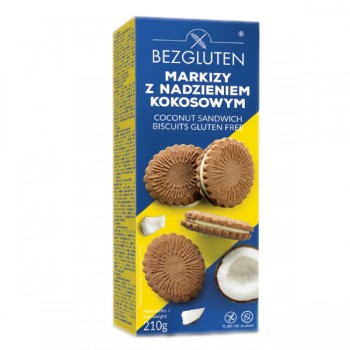 Bezgluten | Bezglutenowe markizy z nadzieniem kokosowym 210g