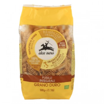 Alce Nero | Makaron razowy fusilli semolina BIO 500g