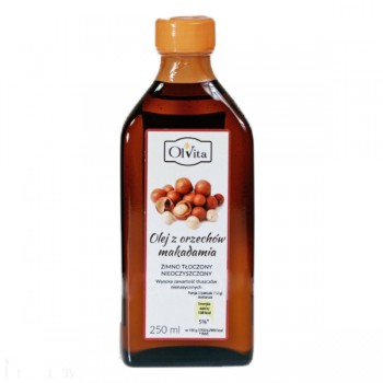 OlVita | Olej z orzechów macadamia tłoczony na zimno nieoczyszczony 250ml