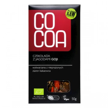 Cocoa | Czekolada surowa z jagodami goji BIO 50g