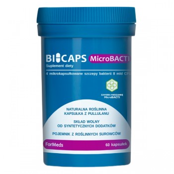 ForMeds | BICAPS MicroBACTI Mieszanka 4 szczepów bakterii 8 mld CFU 60 kapsułek