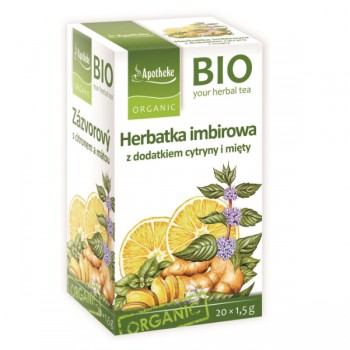 Apotheke | Herbatka imbirowa (cytryna i mięta) BIO 20 x 1,5g