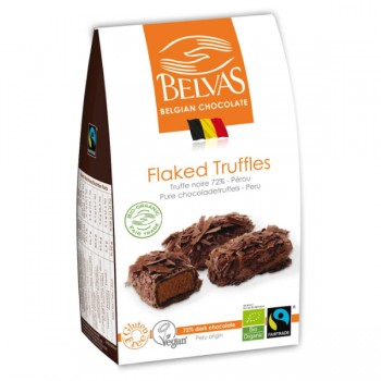 Belvas | Belgijskie czekoladki truffle gorzka czekolada 72% bezglutenowe fair trade BIO 100g