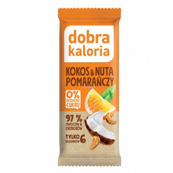 Dobra Kaloria | Baton kokos&nuta pomarańczy 35g