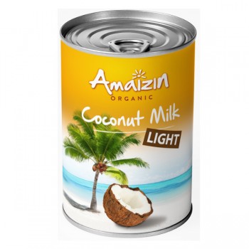 Amaizin | Napój kokosowy light bez humy guar 9% BIO 400ml