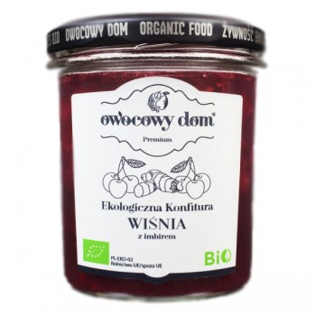 Owocowy Dom | Konfitura wiśnia z imbirem BIO 300g