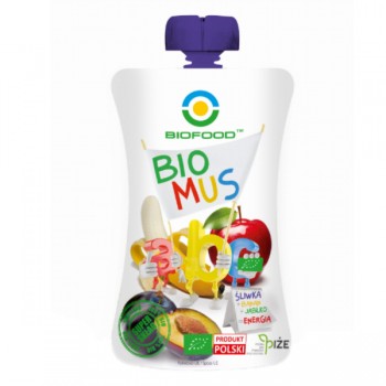 Bio Food | Mus śliwkowo-bananowo-jabłkowy BIO 90g