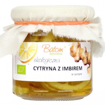 Batom | Cytryna z imbirem w syropie BIO 220g