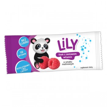Lily | Lizak z witaminami o smaku malinowym 8g