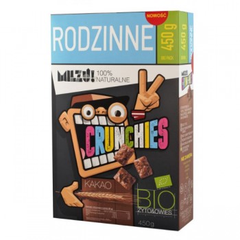 Milzu | Płatki Crunchies żytnio-owsiane kakaowe BIO 450g