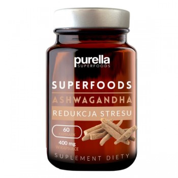 Purella Superfoods | Superfoods Ashwagandha Redukcja stresu 30 g - 60 kapsułek