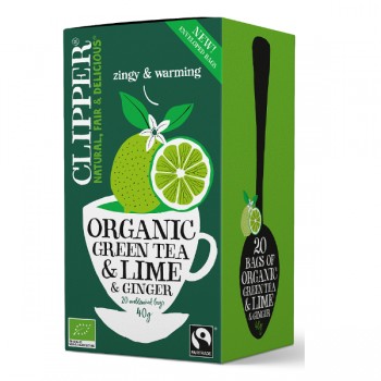 Clipper | Herbata zielona z limonką i imbirem Fair Trade BIO (20x2g) 40g