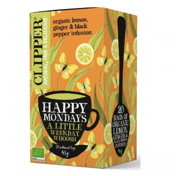Clipper | Herbata cytrynowa z imbirem i czarnym pieprzem BIO (20x2,25g) 45g