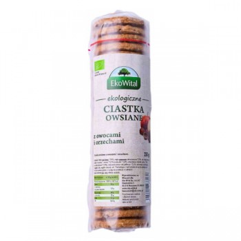 EkoWital | Ciastka owsiane z owocami i orzechami BIO 250g