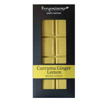 BioBenjamin | Czekolada wegańska HE z kurkumą, imbirem i cytryną BIO 60g
