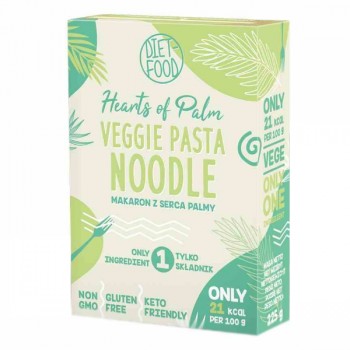 Diet Food | Makaron z serca palmy noodles bezglutenowy BIO 225g