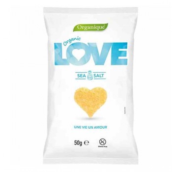 Organique | Chrupki kukurydziane LOVE z solą morską bezglutenowe BIO 50g