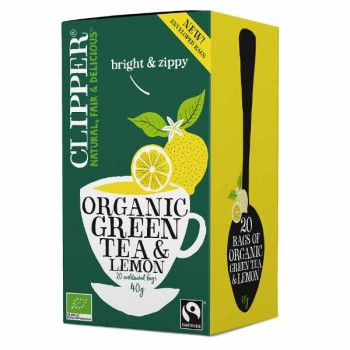 Clipper | Herbata zielona z cytryną fair trade BIO (20x2g) 40g