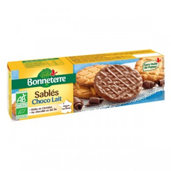 Bonneterre | Ciastka oblane mleczną czekoladą BIO 120g