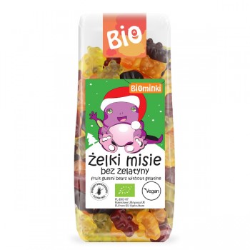 Biominki | Żelki (misie) bez żelatyny bezglutenowe BIO 150g