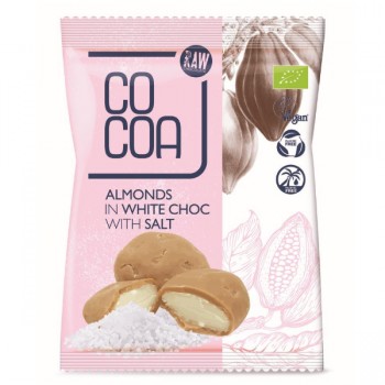 Cocoa | Migdały w białej polewie kokosowej z solą BIO 70g